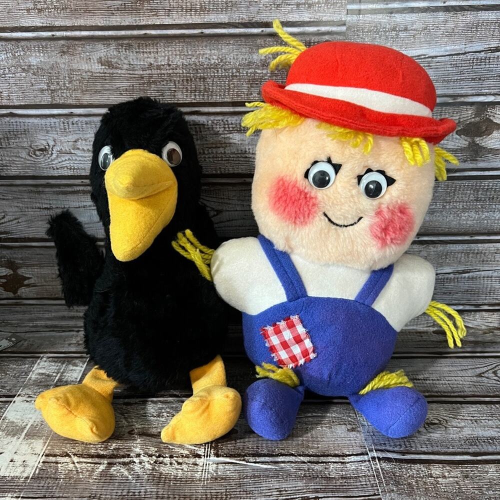 1983 Vintage Del Monte Cocky Crow and Shoo Shoo Scarecrow Country Yumkin